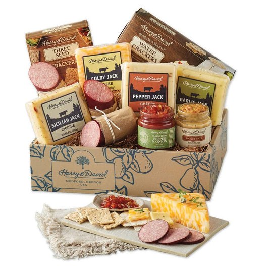 Harry & David Grand Meat And Cheese Gift Box, Large Gift Basket, Gift Basket, Corporate Gift