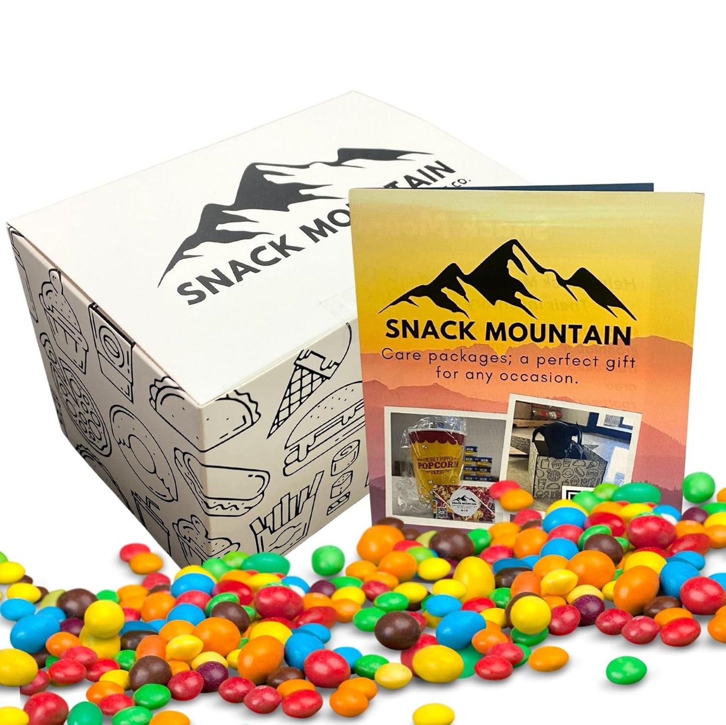 Snack Mountain Care Package Variety Christmas Snack Gift Box Back to School Gift Basket Snack Food Gifts for Office Teens Ultimate Treat Box for Adults & Kids Variety Pack Candy Gift Basket Movie Night Bundle Set College Guys Girls