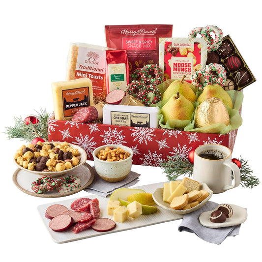 Harry & David Classic Happy Holidays Gift Box, Christmas Gift Basket, Holiday Gift Basket, Corporate Gift Basket, Gift Basket For Delivery