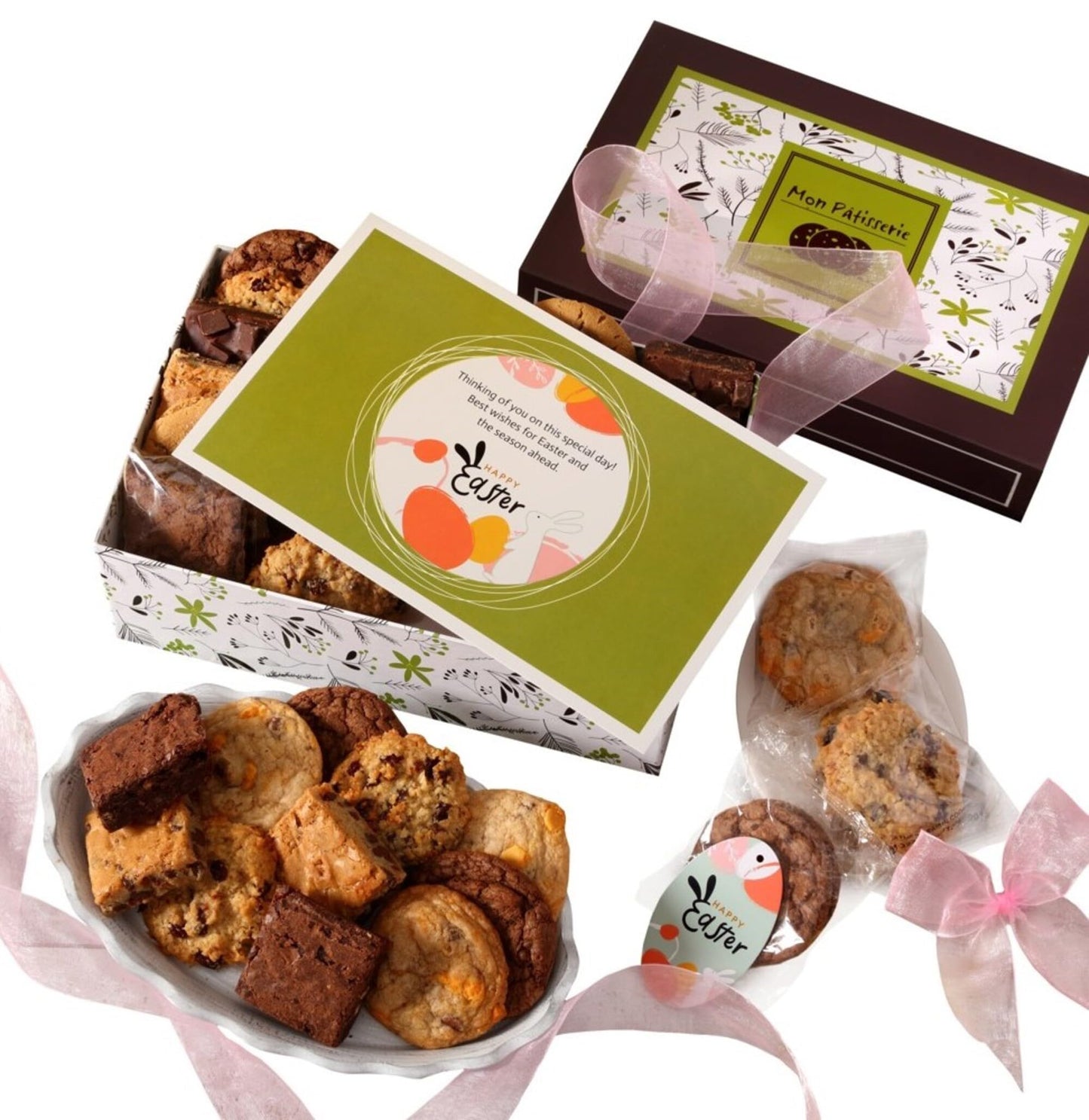 Broadway Basketeers Cookies Gift Baskets for Delivery Fresh Baked Gourmet Cookies and Brownies, Individually Wrapped Edible Care Package for Mom, Grandpa, Families, Holiday Gifts, Christmas, Coworkers