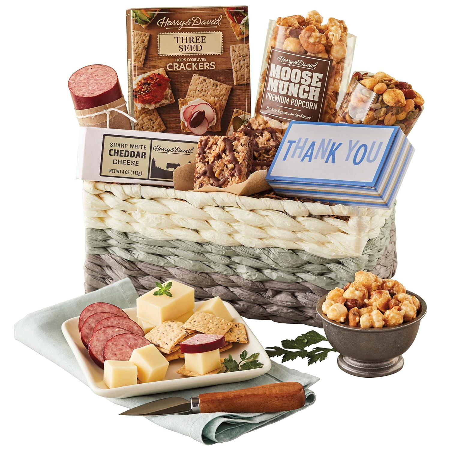 Harry & David Thank You Gift Basket - Classic Meat & Cheese Basket - Corporate, Employee Appreciation, Corporate Gift, Gift Basket For Men